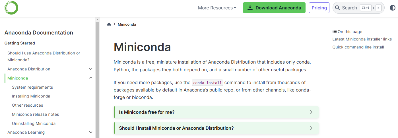 Miniconda安装部署